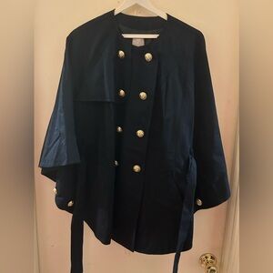 Hi There by Karen Walker navy nautical cape jacket 8 NWT